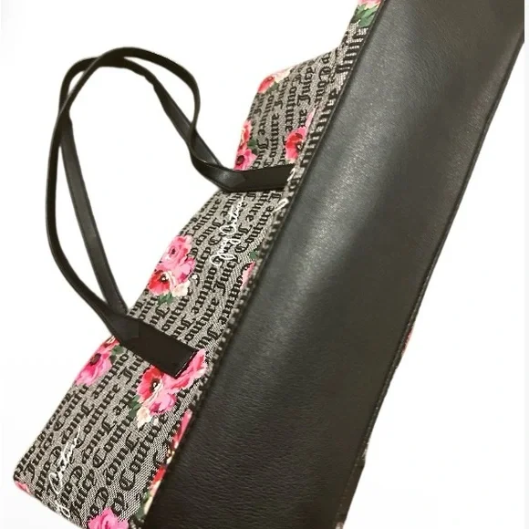 Juicy Couture Black and Pink Floral Totes - Picture 3 of 7